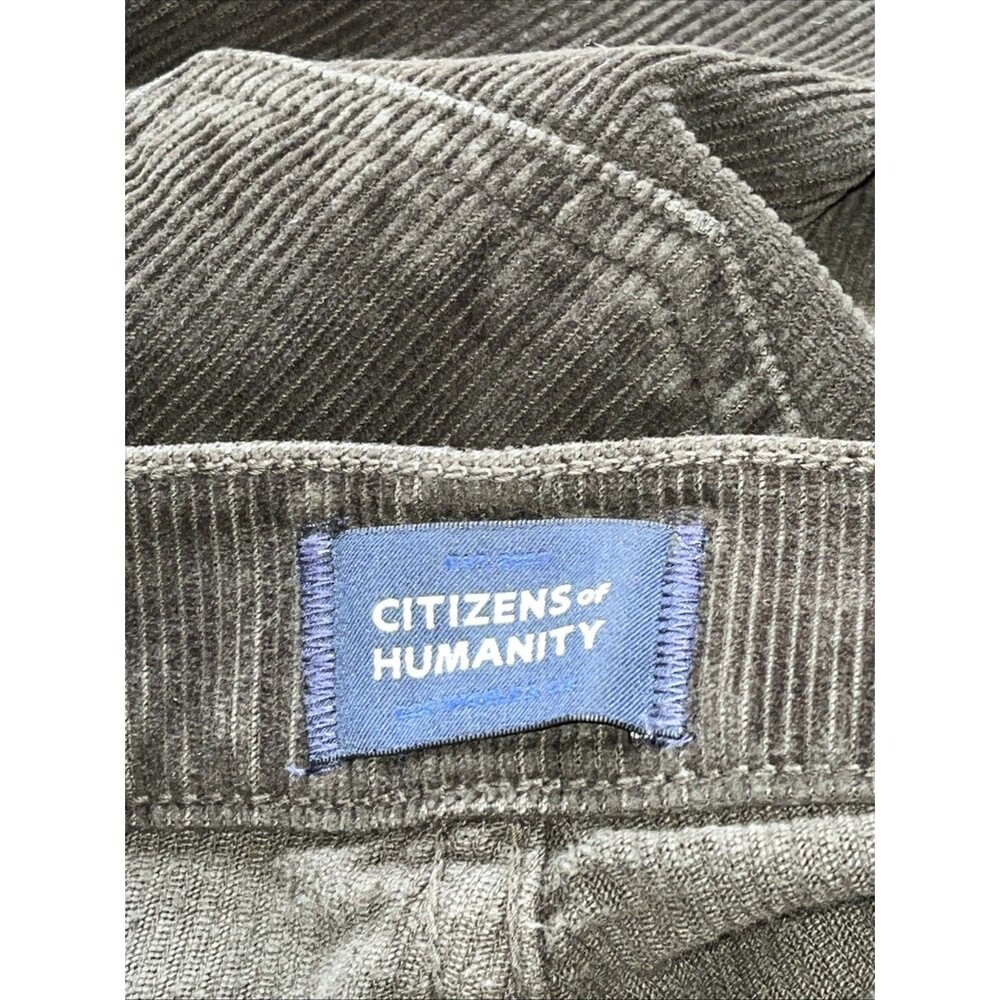 Citizens of Humanity Wide Leg Olive Corduroy Pants High Rise Size 29 - Picture 9 of 9